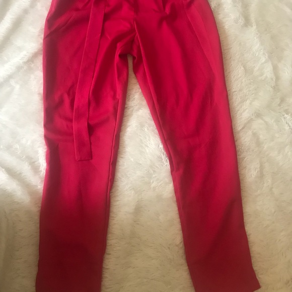 Pink High Waisted Trousers - Picture 2 of 2
